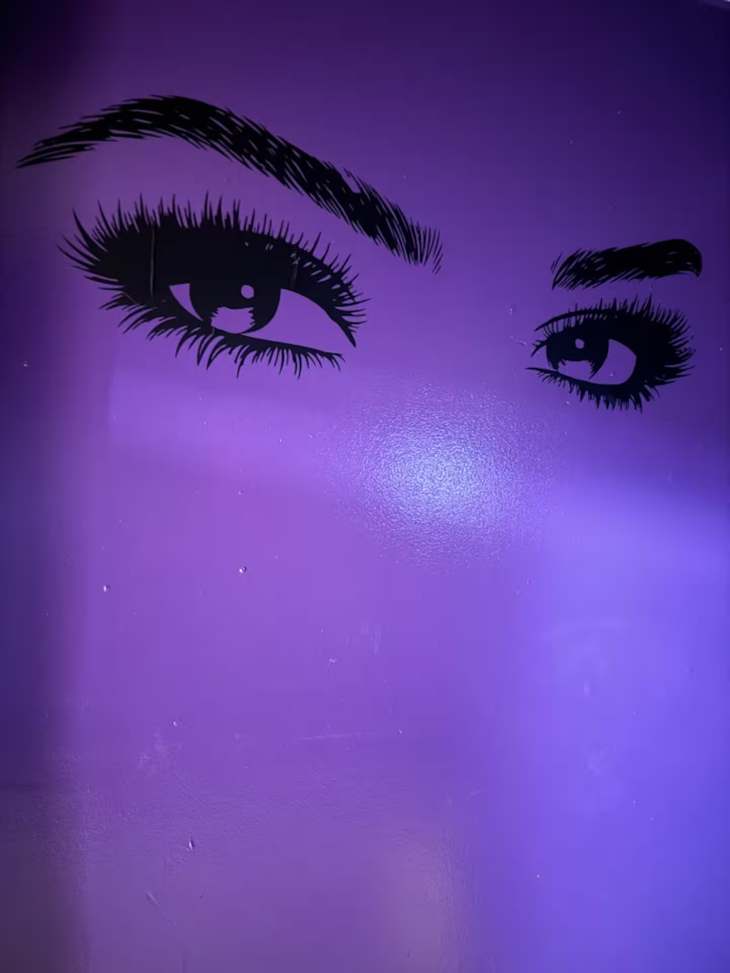 Purple Wall Art Eyes Mural Milwaukee
